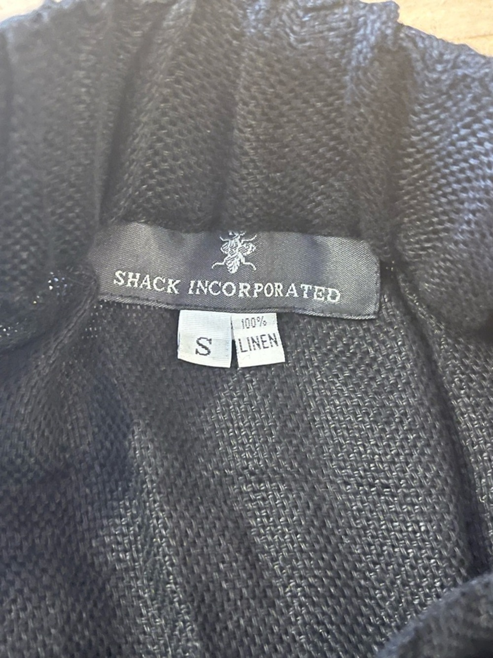 Shack Incorporated Wide Leg Black 100% Linen Pants Adjustable Waist size small - Picture 7 of 9
